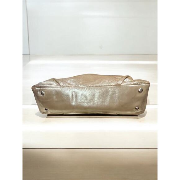 Coach F18751 Metallic Gold Soho Buckle Leather Carryall Bag & Soho Wristlet - Picture 5 of 15